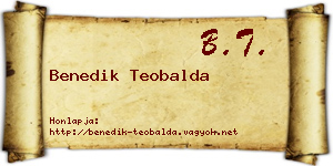 Benedik Teobalda névjegykártya